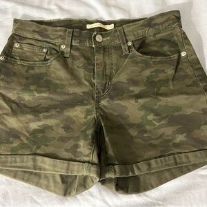 Levi's Green Cargo Shorts with Durable Cotton Blend